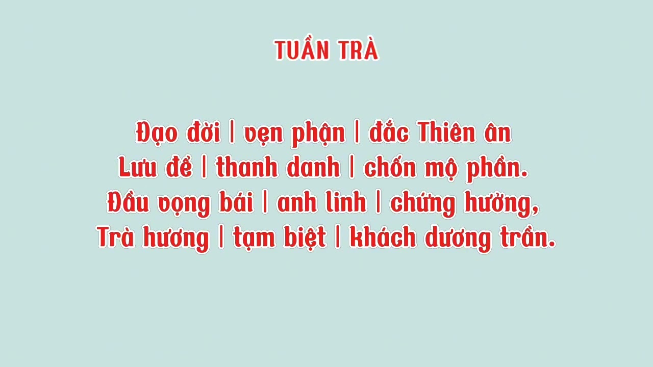 TUẦN TRÀ | NGHI HÀNG THẦN 
