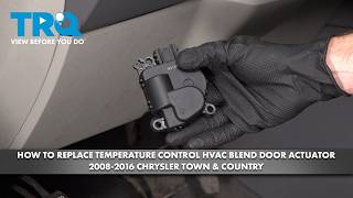 How to Replace Temperature Control HVAC Blend Door Actuator 2008-2016 Chrysler Town & Country 2016 Maserati Ghibli Temperature Blend Door Actuators