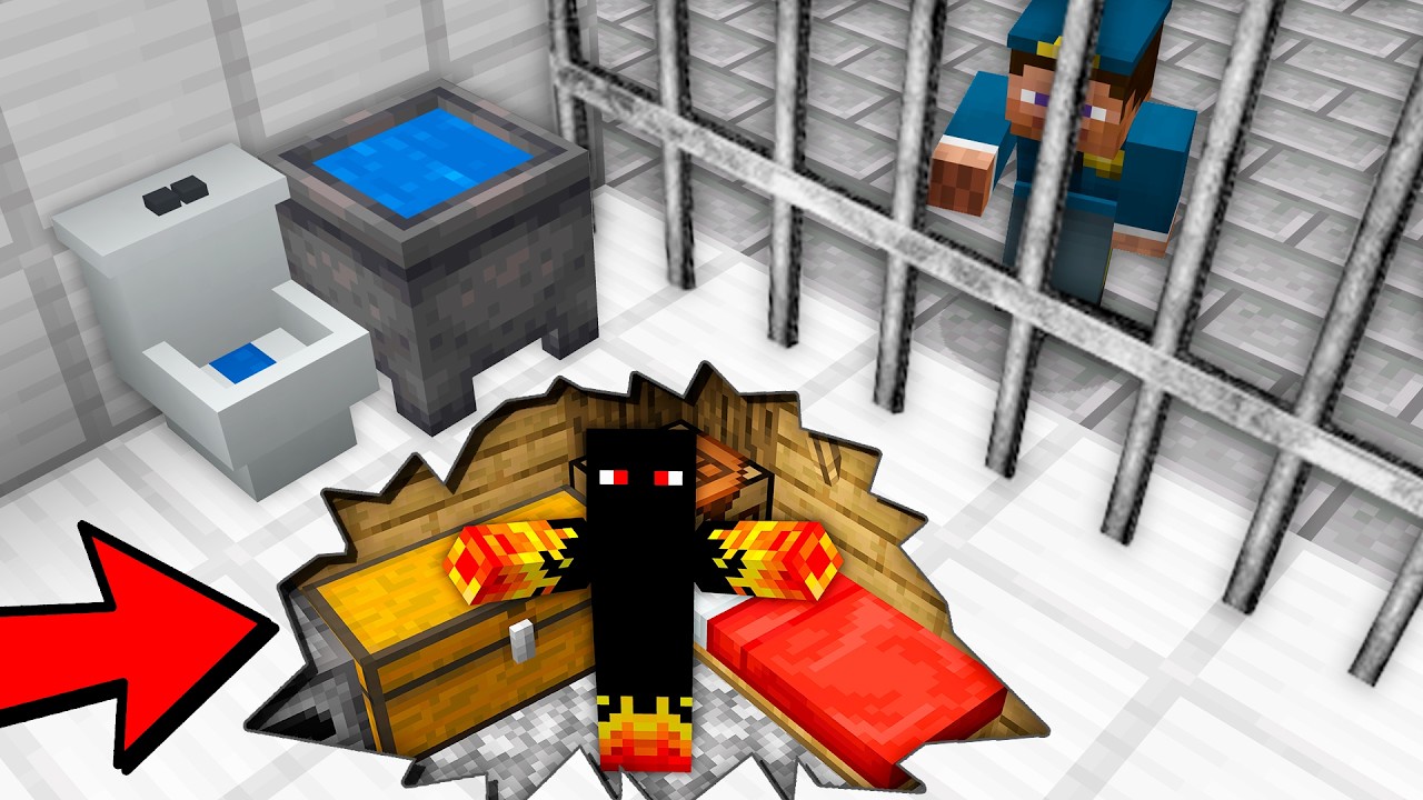 Я ПОСТРОИЛ СЕКРЕТНЫЙ ДОМ В ТЮРЬМЕ В МАЙНКРАФТ