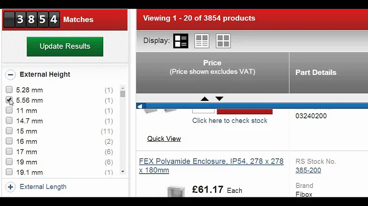 RS Components showcase website improvements