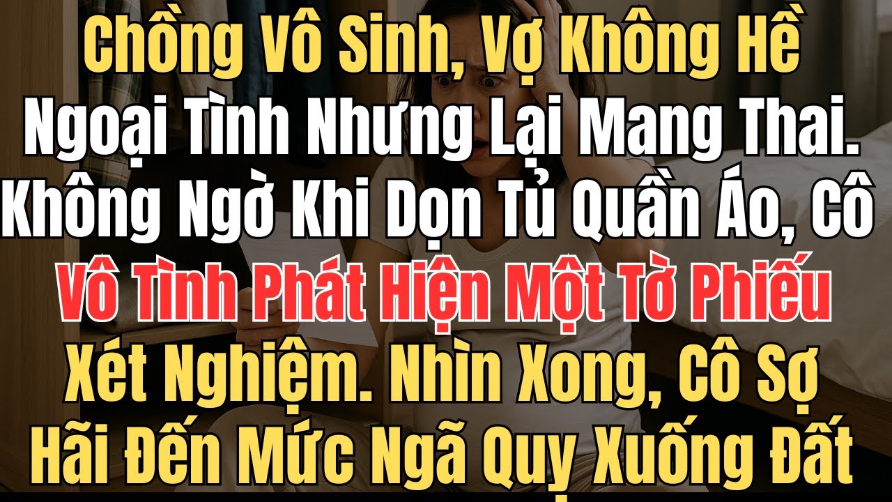 Chồng vô sinh, vợ không hề ngoại tình nhưng lại mang thai  Không ngờ khi dọn tủ quần áo, cô vô tình