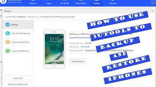 How to Use 3utools To Backup Restore From iPhone To iPhone with Single click
