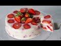 TARTA FRÍA DE FRESAS | SUPER RÁPIDA, LIGERA Y SIN AZÚCAR | AUXY