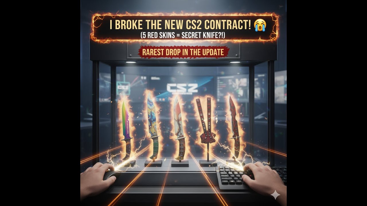I BROKE THE NEW CS2 CONTRACT! 🤯 5 RED SKINS = SECRET KNIFE?! (RAREST DROP IN THE UPDATE)