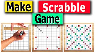 How to Draw Scrabble Board : Make Scrabble Game at Home : SCRABBLE Game