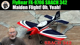 Maiden Flight! FlyBear FX9706 SBACH 342 4CH 550mm 3D/6G Brushless Sub-250g Plane from Banggood!