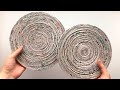 DIY Recycled newspaper box idea | Newspaper Craft | How to make newspaper basket newspaper weaving