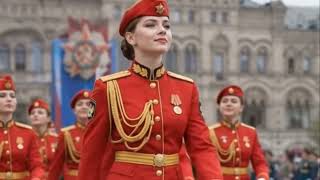 This Is How Russian Female Soldiers Look During a Military Parade.