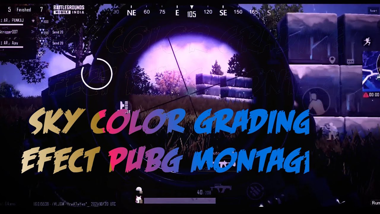 Colour Grading + Sky Glow in PUBG Montage
