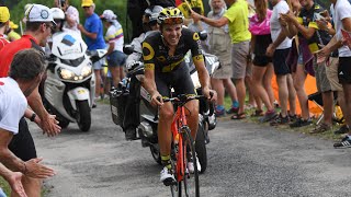 Tour de France: Lilian Calmejane fights cramp to win stage eight
