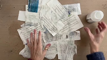 Décollage Mixed Media Background–Tutorial Tidbits