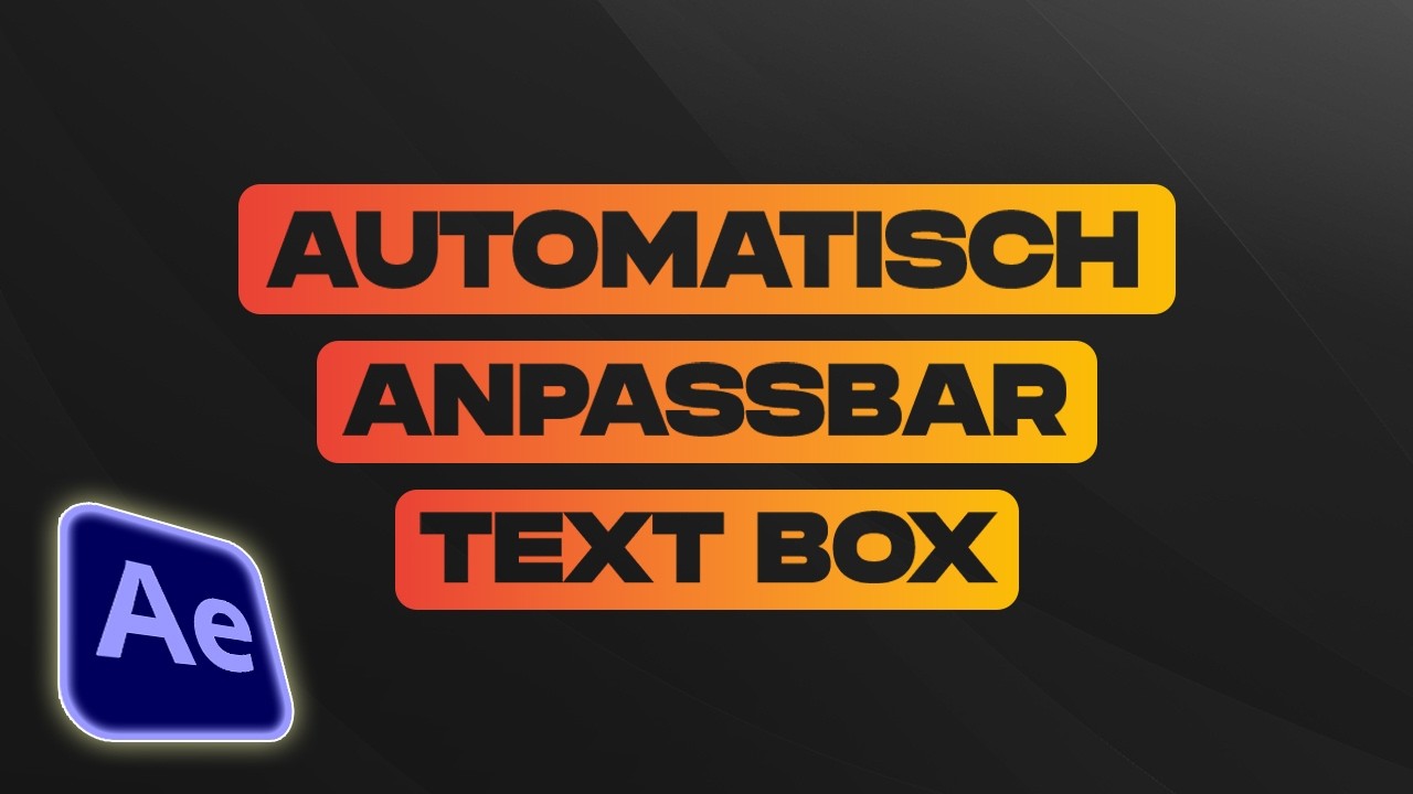 Automatisch anpassbare TEXTBOX in After Effects - YouTube