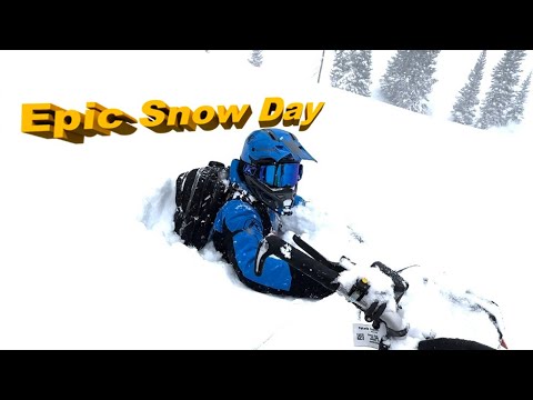 Snowmobiling in 3 Feet of Fresh Powder - Rabbit Ears, Colorado - YouTube
