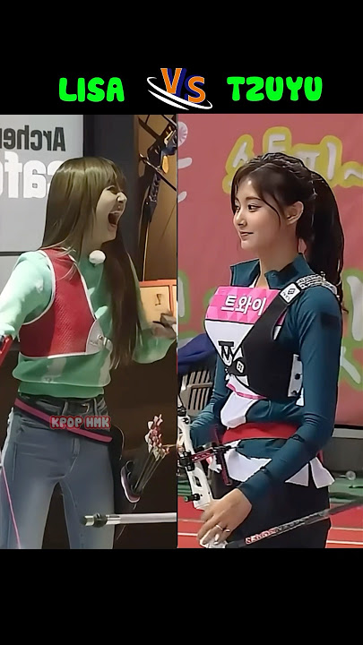 Lisa And Tzuyu Are Archery Queens!👸 Who Stole Your Heart ?😍 #lisa #blackpink #twice #tzuyu #shorts