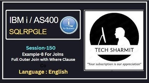 Full outer join with where clause in db2 sql  | sqlrpgle programming | Joins in ibmi db2