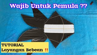 LAYANGAN BEBEAN MINI SIZE || Tutorial Cara Membuat Layangan Bebean #kite #diy