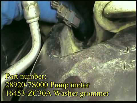 How to replace a washer pump motor in 2004 Nissan Armada. (FIXED!)