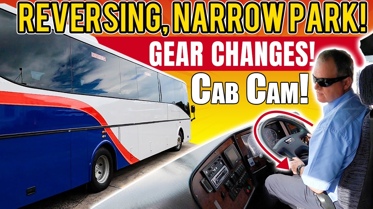 【M.A.N 15:280 Tour Coach】Gear changes 6 speed manual plus tricky reversing!