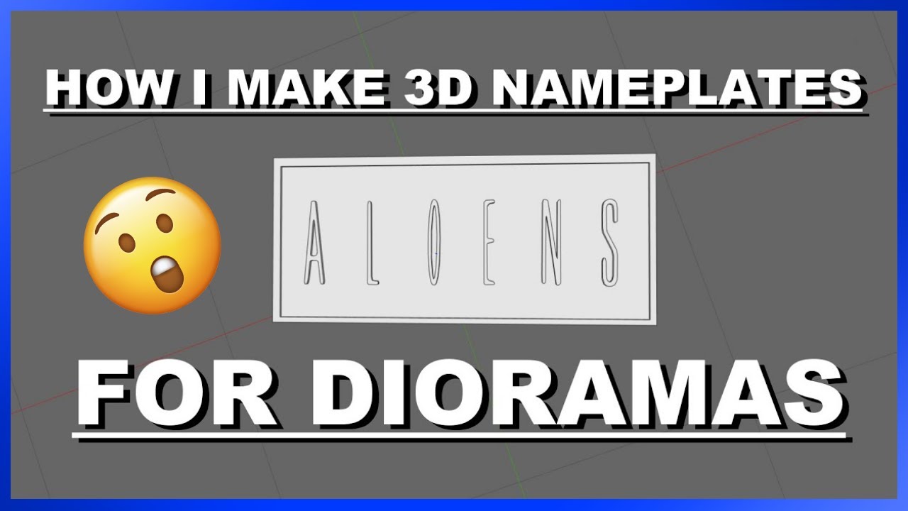 Modelling Tip #25 How I Make 3D Nameplates For Dioramas