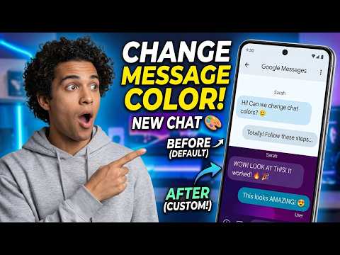 How to Change Text Message Color on Android | Google Messages (Easy Method!)