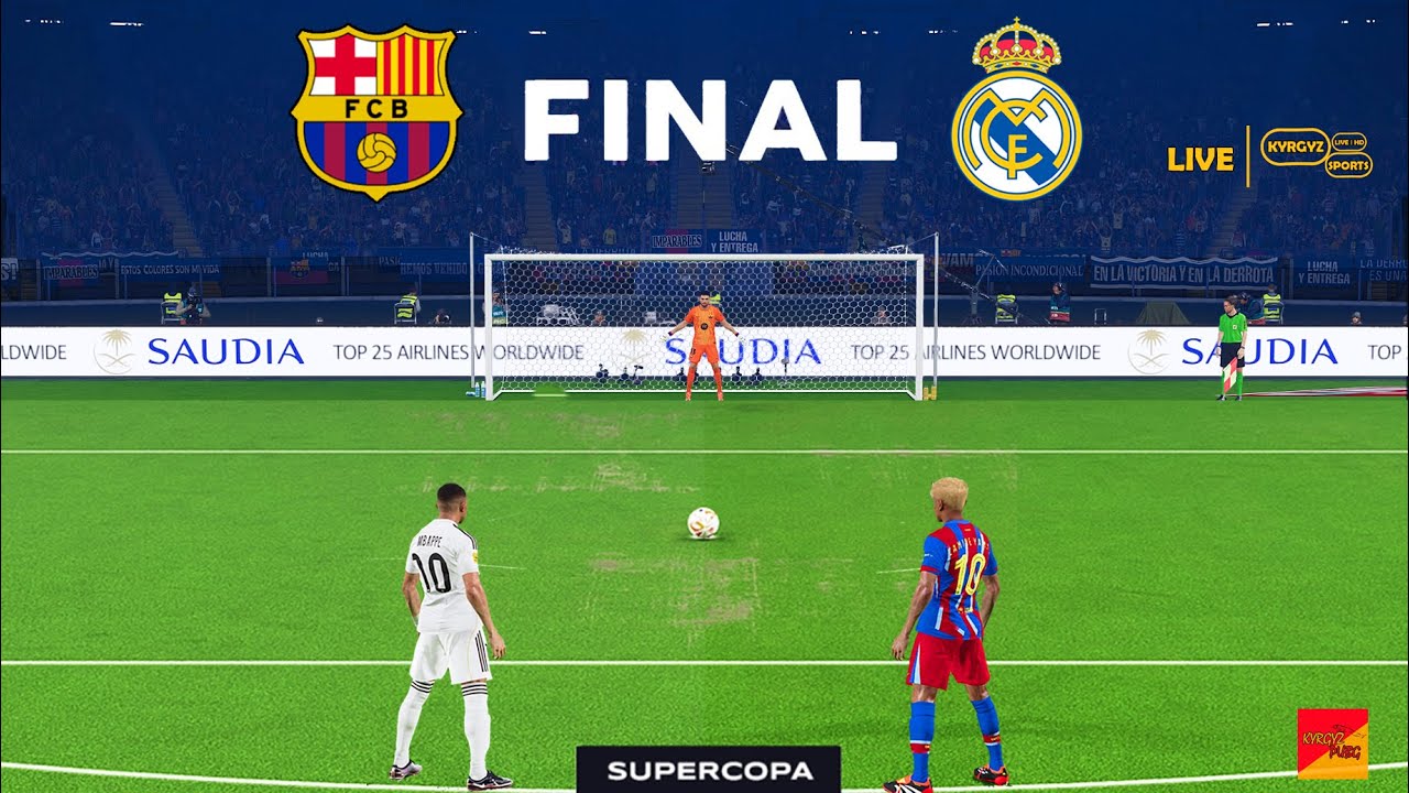 БАРСЕЛОНА vs РЕАЛ МАДРИД | Серия пенальти | Финал Суперкубка Испании 2026 | Мбаппе vs Ямал | ПЭС