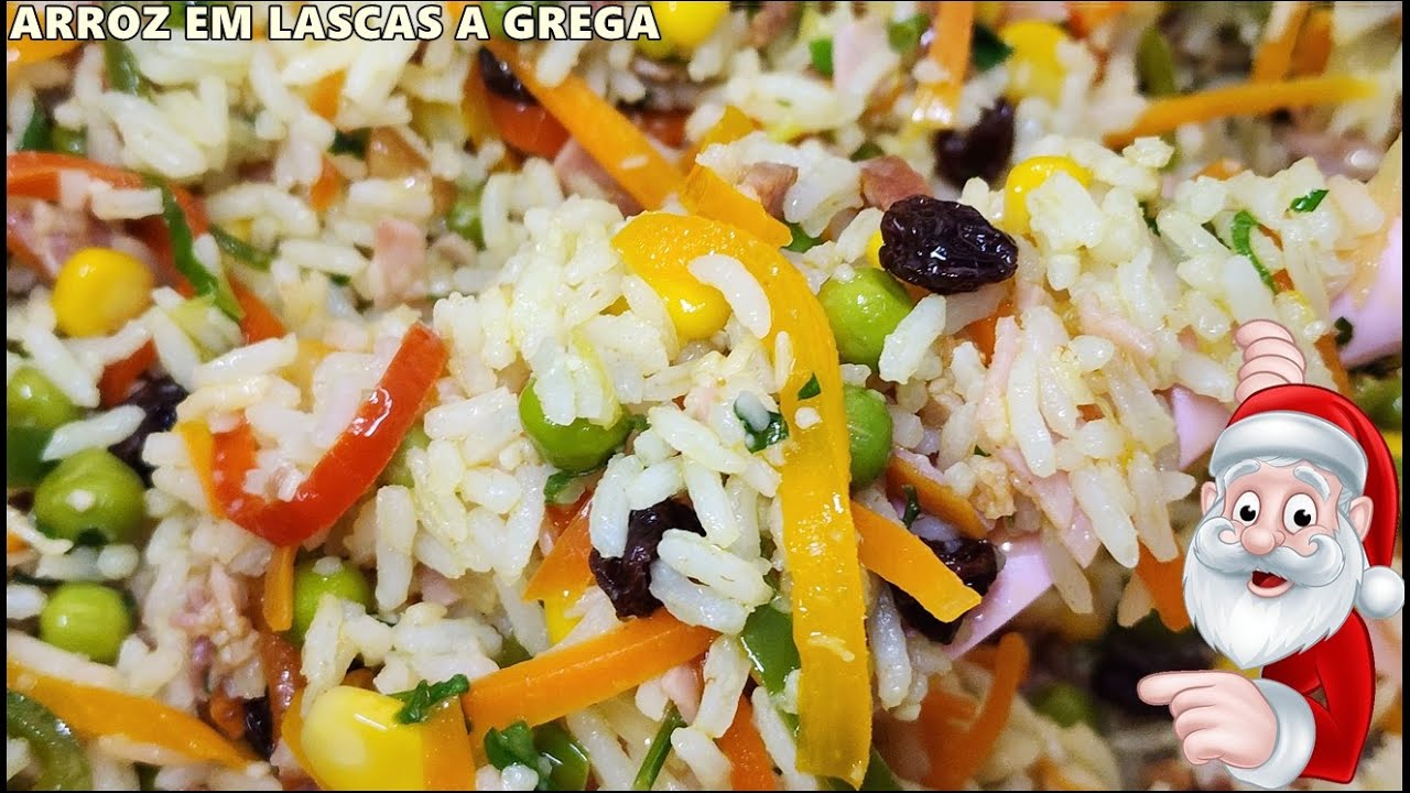 ARROZ EM LASCAS A GREGA - RECEITA ESPECIAL DE NATAL🎄🎅