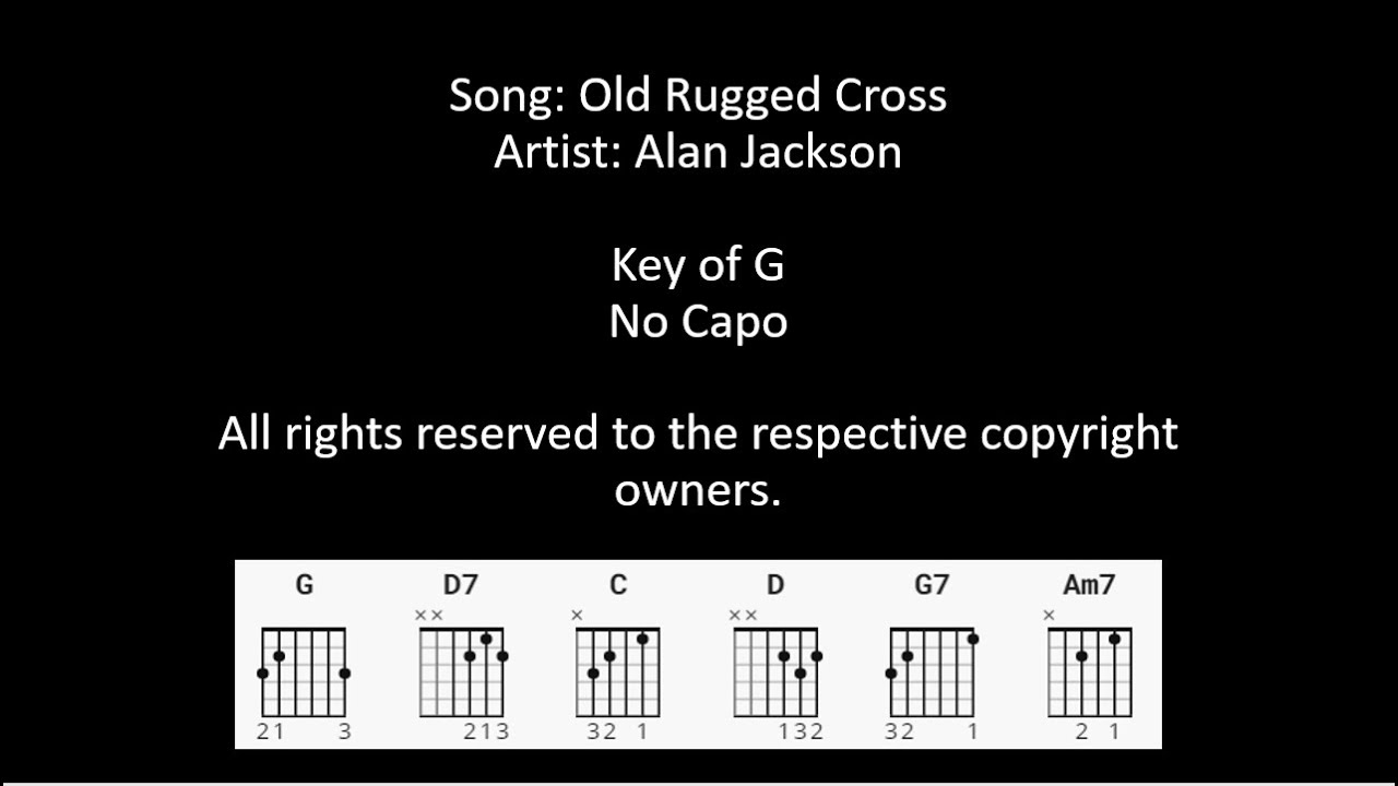 Old Rugged Cross by Alan Jackson / Lyrics and Chords / No Capo