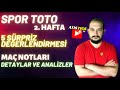 Spor Toto 46.Hafta İddaa Tahminleri  iddaabilirTV