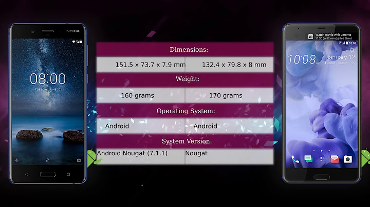 Nokia 8 và htc u ultra so sánh