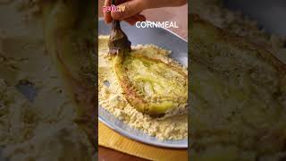 Cornmeal-Crusted Eggplant Fries 😋 #recipe