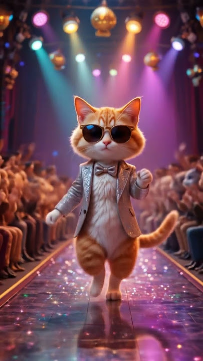 Catwalk: The Feline Fashion Showcase #shorts #short #cat #catshorts #catfashionshow #funny