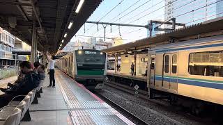 山手線線路切替工事代行 E233系ハエ120編成新宿駅到着