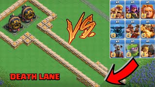 Giant Cannon (DEATH LANE) vs Clan Capital Troops - Clash of Clans screenshot 4