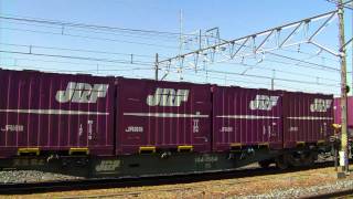 EF64-1008+コキ 3066レ発車