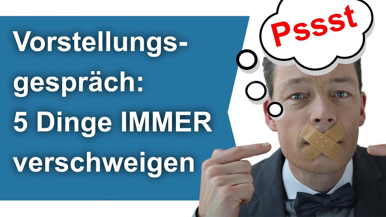 Vorstellungsgespräch: 5 Dinge IMMER verschweigen // M. Wehrle