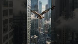 A Giant Eagle Flew Between the Skyscrapers… 🦅😳