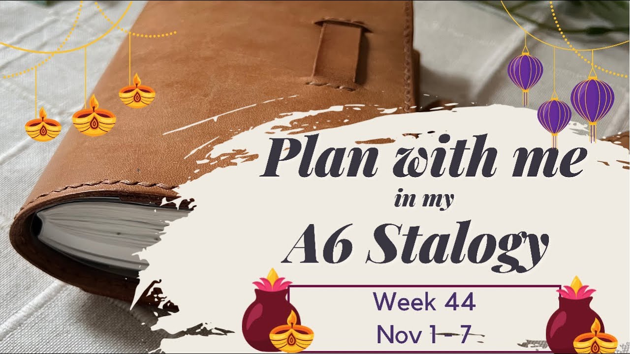 Plan with me | Diwali week | Weekly Setup in A6 Stalogy 1 - 7 Nov ...