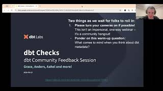 dbt community feedback session: dbt Checks