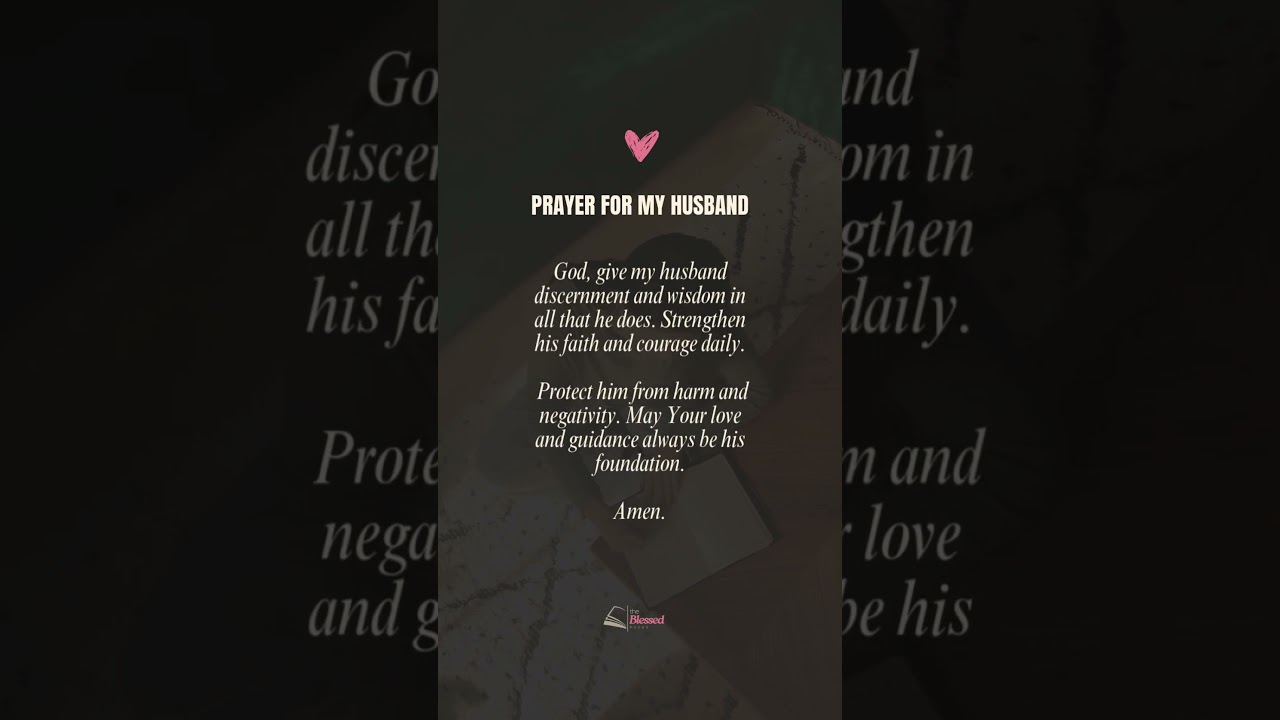 Prayer for My husband 