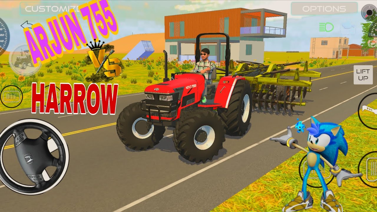 Mahindra Arjun 755 VS Heavy Harrow Power Test 🔥/ अर्जुन 755 की असली ताकत!/Tyres Harrow Gameplay 