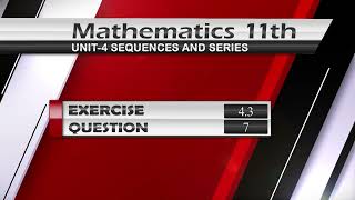 NEW Maths 11th Exercise 4.3 Q.7