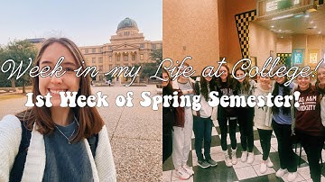 Week in my Life at College! 1st Week of Spring Semester!