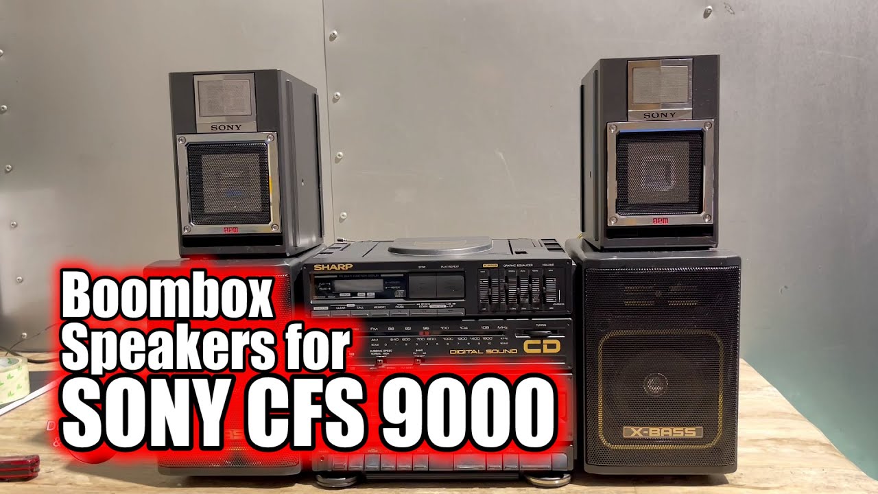 Boombox Speakers for SONY CFS 9000 DEMO - YouTube
