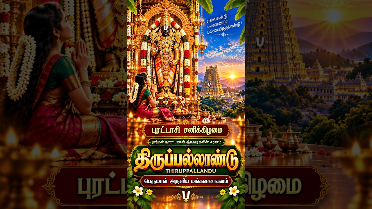 திருப்பல்லாண்டு 🙏 புரட்டாசி சனிக்கிழமை பெருமாள் பக்திப் பாடல் | #Shorts பாசுரம்  5