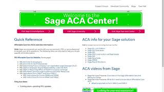 Sage Affordable Care Act Resource Center (updated September 2019)