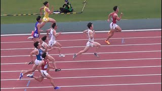 予選 2部、1部 男子100m 関西インカレ陸上2024