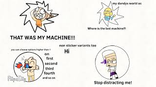 dandys world sticker ideas
