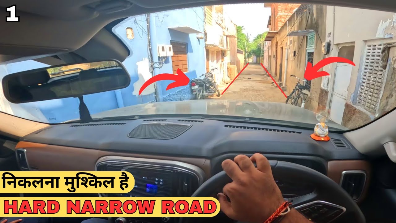 Driving Scorpio N In Hard Narrow Road 😱