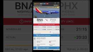South west airlines diverted to Oklahoma WN747 Boeing 737 max 8 age July 2018 7 years old