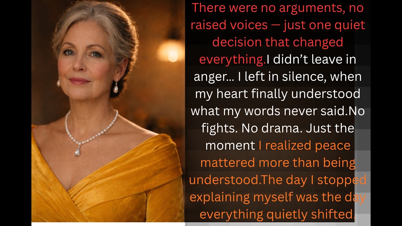 No Fights, No Drama — Just One Quiet Decision#EmotionalStory #QuietDecision#ViralStoryUSA